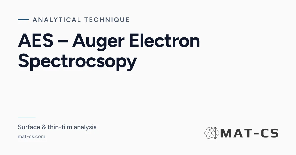 AES – Auger Electron Spectrocsopy | Materials Characterization Services