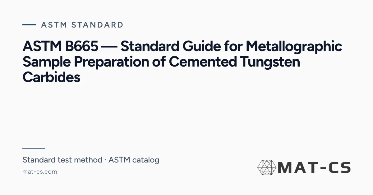 ASTM B665 | Materials Characterization Services