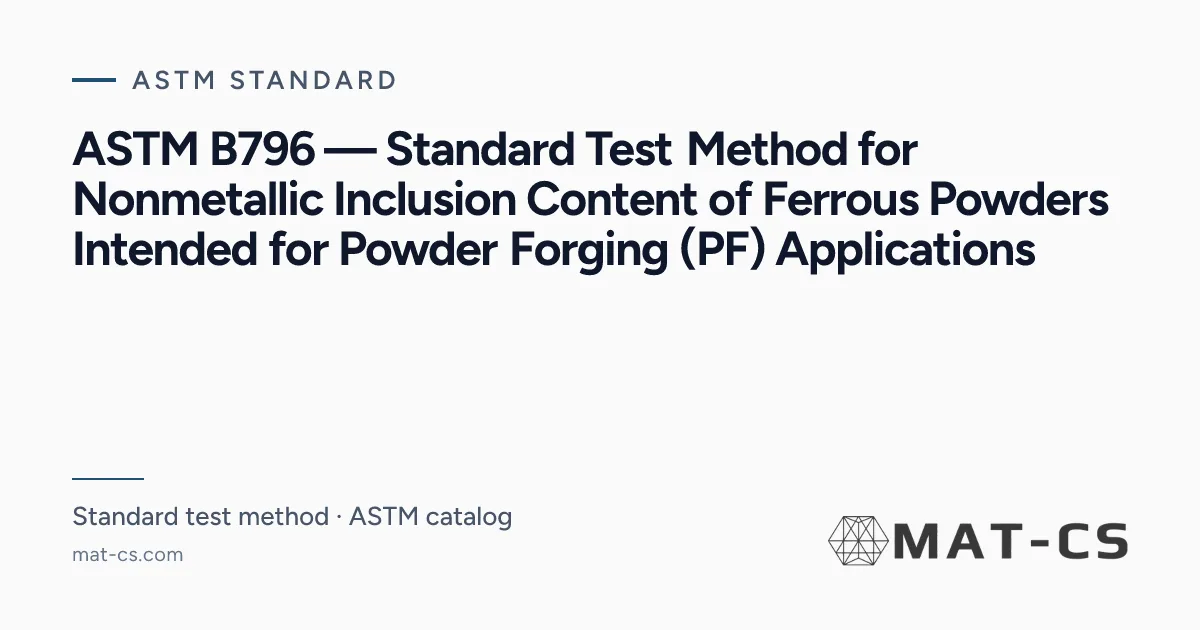 ASTM B796 | Materials Characterization Services