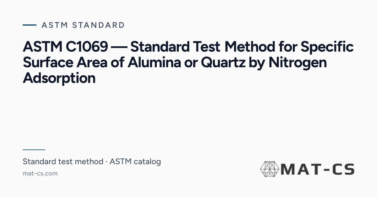 ASTM C1069 | Materials Characterization Services