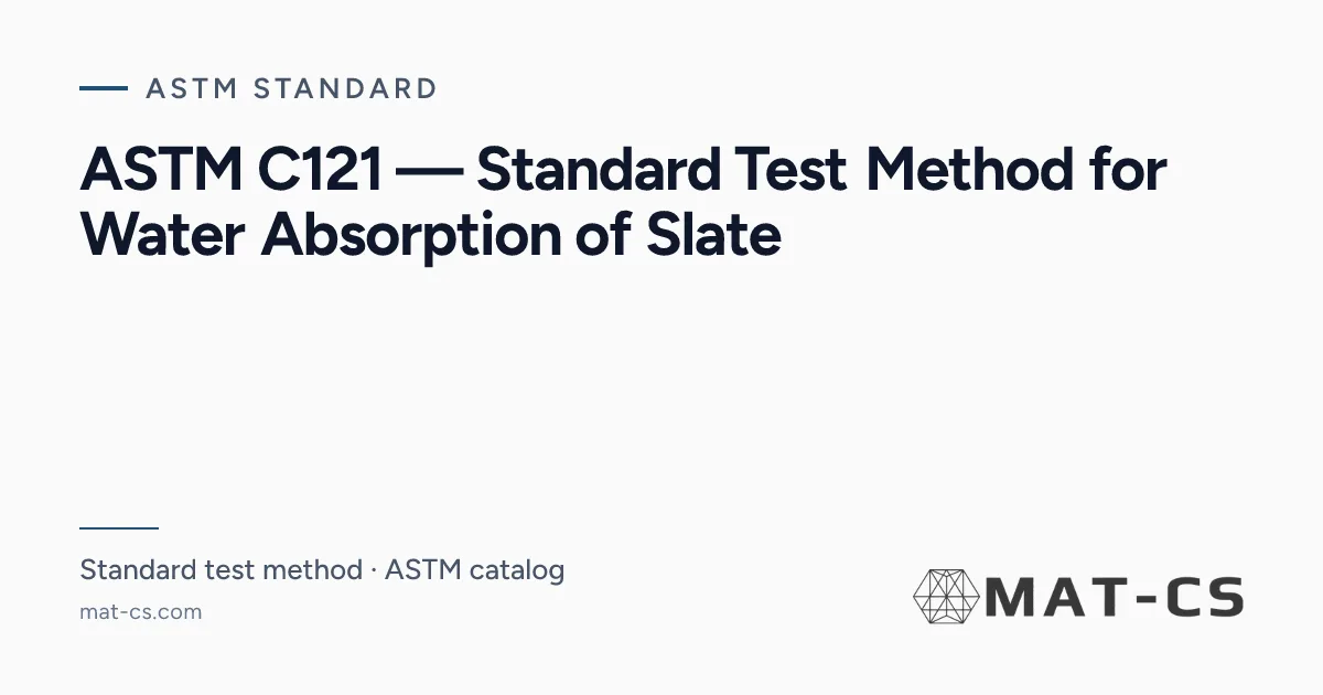 ASTM C121 | Materials Characterization Services
