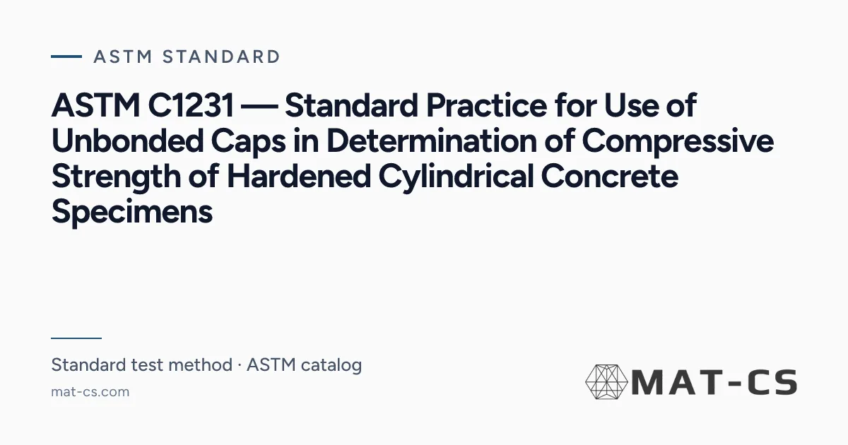 ASTM C1231 | Materials Characterization Services