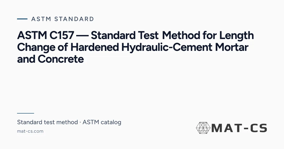 ASTM C157 | Materials Characterization Services