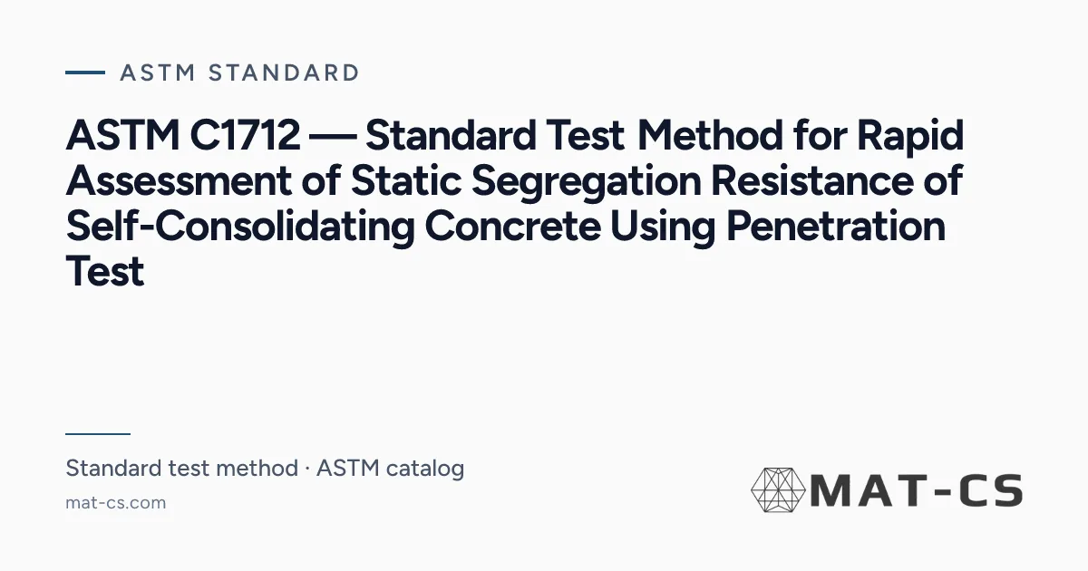 ASTM C1712 | Materials Characterization Services