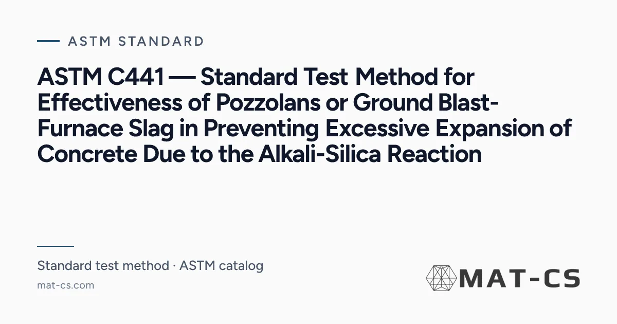 ASTM C441 | Materials Characterization Services