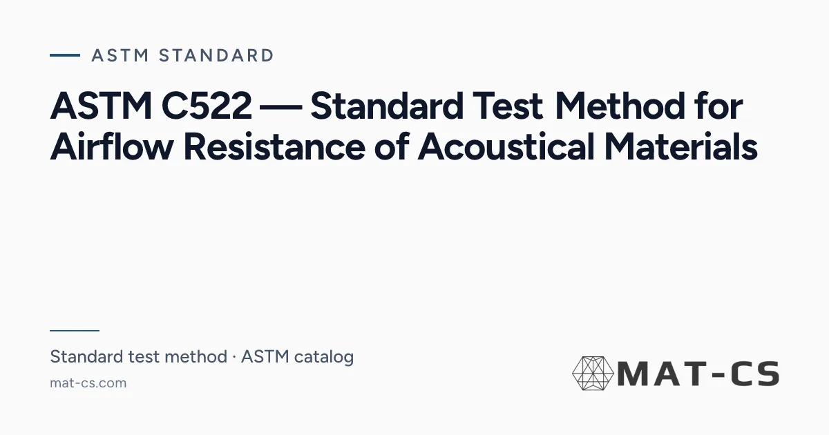 ASTM C522 | Materials Characterization Services