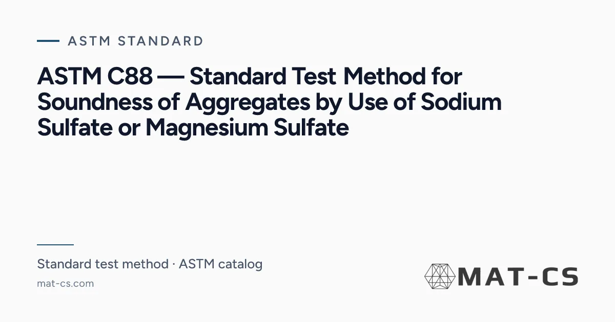 C88 Any Color ASTM C88 | Materials Characterization Services