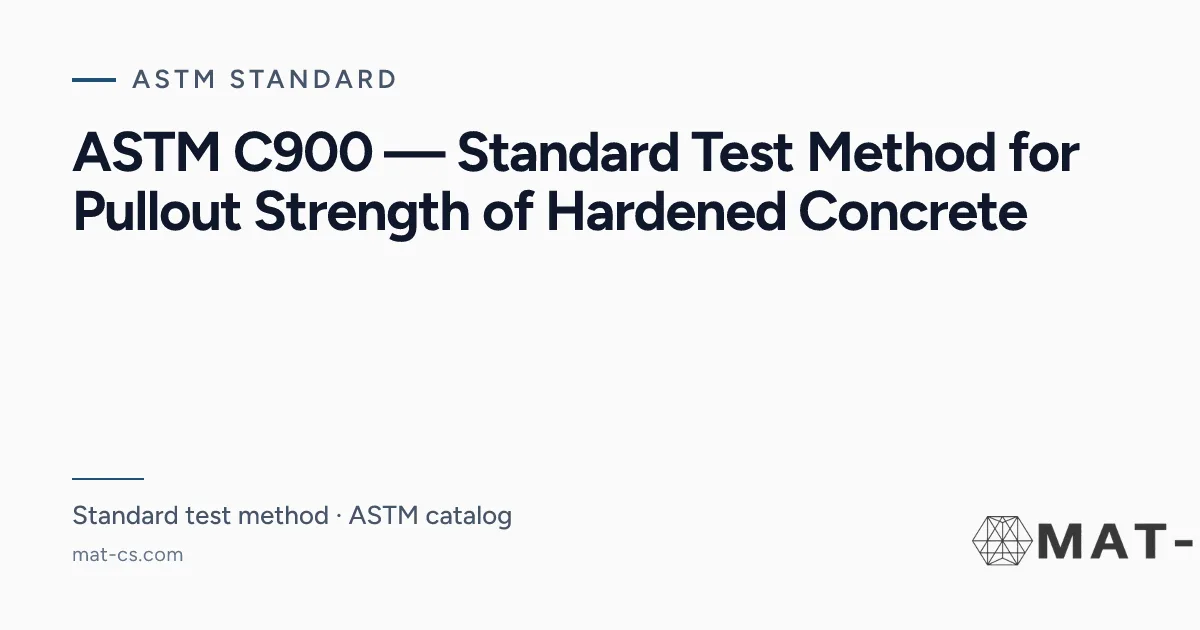 ASTM C900 | Materials Characterization Services