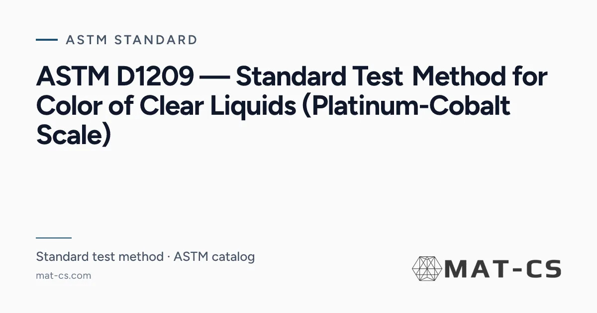 ASTM D1209 | Materials Characterization Services