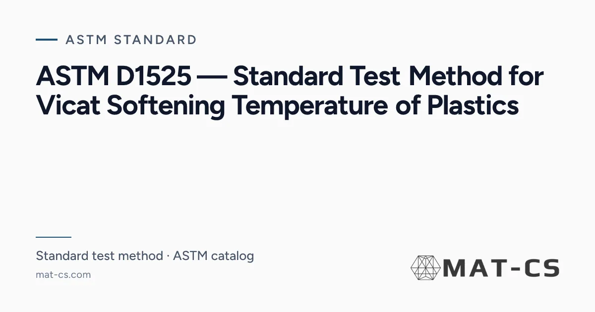 ASTM D1525 | Materials Characterization Services