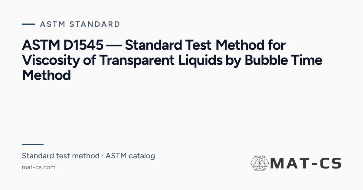 ASTM D1545 | Materials Characterization Services