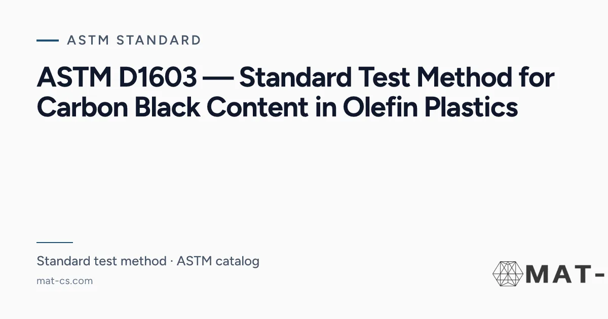 ASTM D1603 | Materials Characterization Services