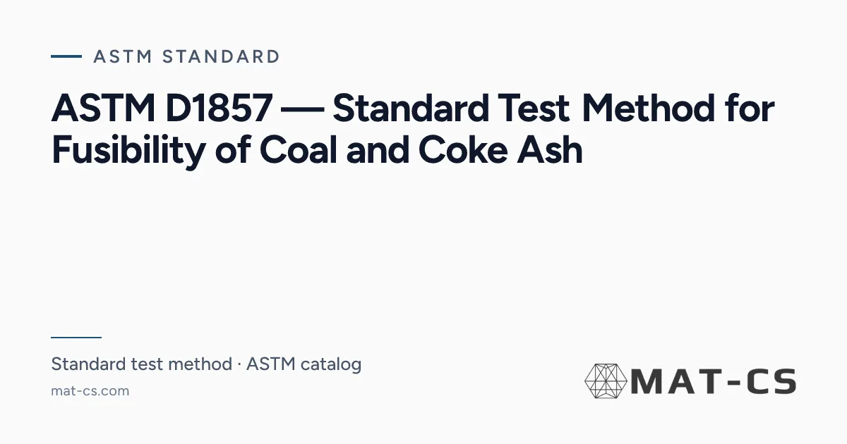 ASTM D1857 | Materials Characterization Services