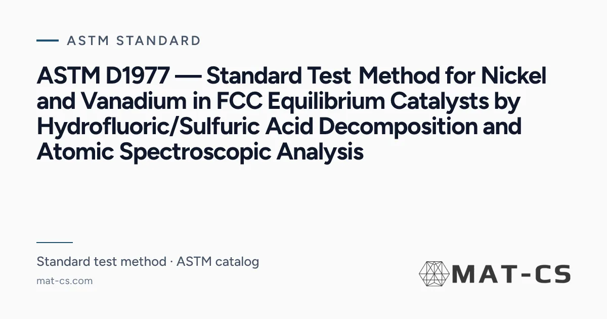 ASTM D1977 | Materials Characterization Services