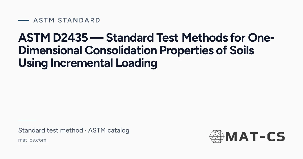 ASTM D2435 | Materials Characterization Services