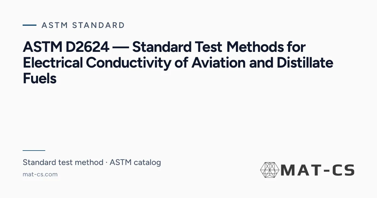 ASTM D2624 | Materials Characterization Services