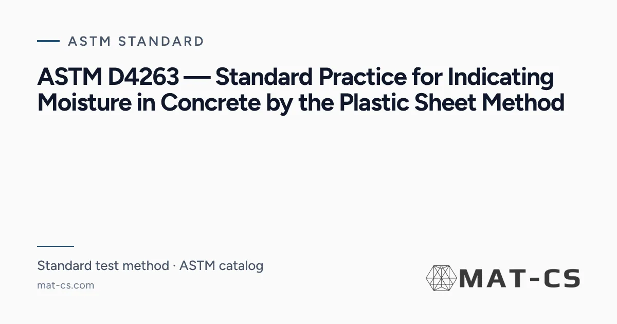 ASTM D4263 | Materials Characterization Services