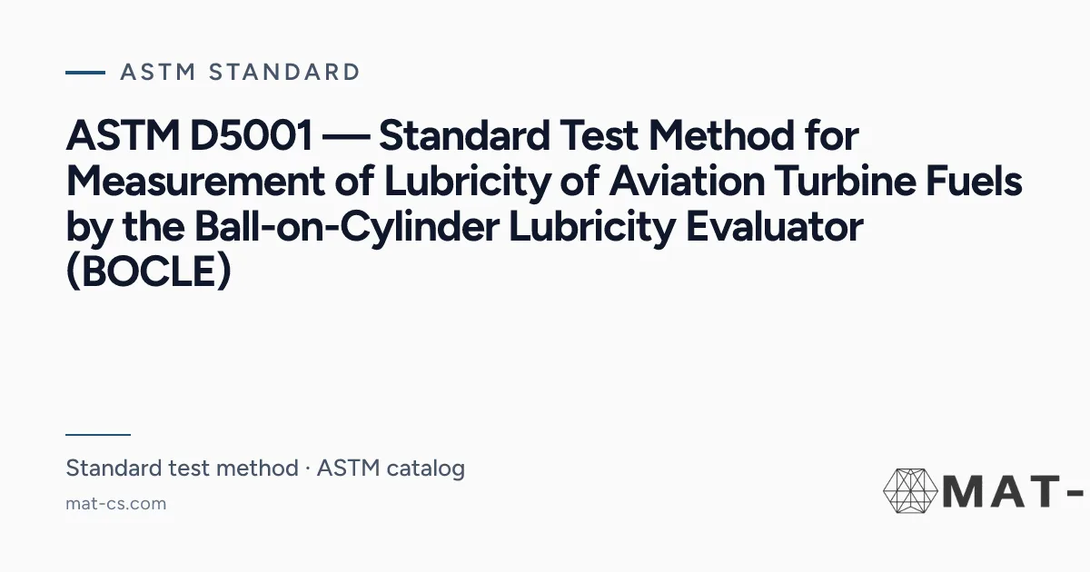 ASTM D5001 | Materials Characterization Services