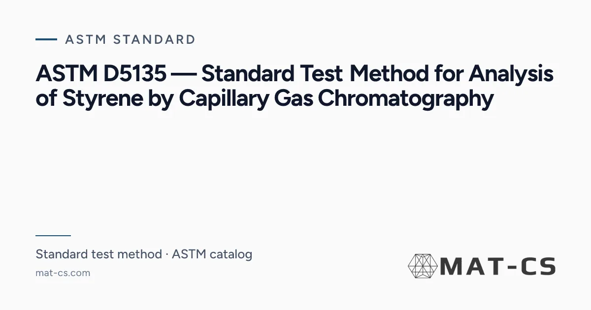 ASTM D5135 | Materials Characterization Services