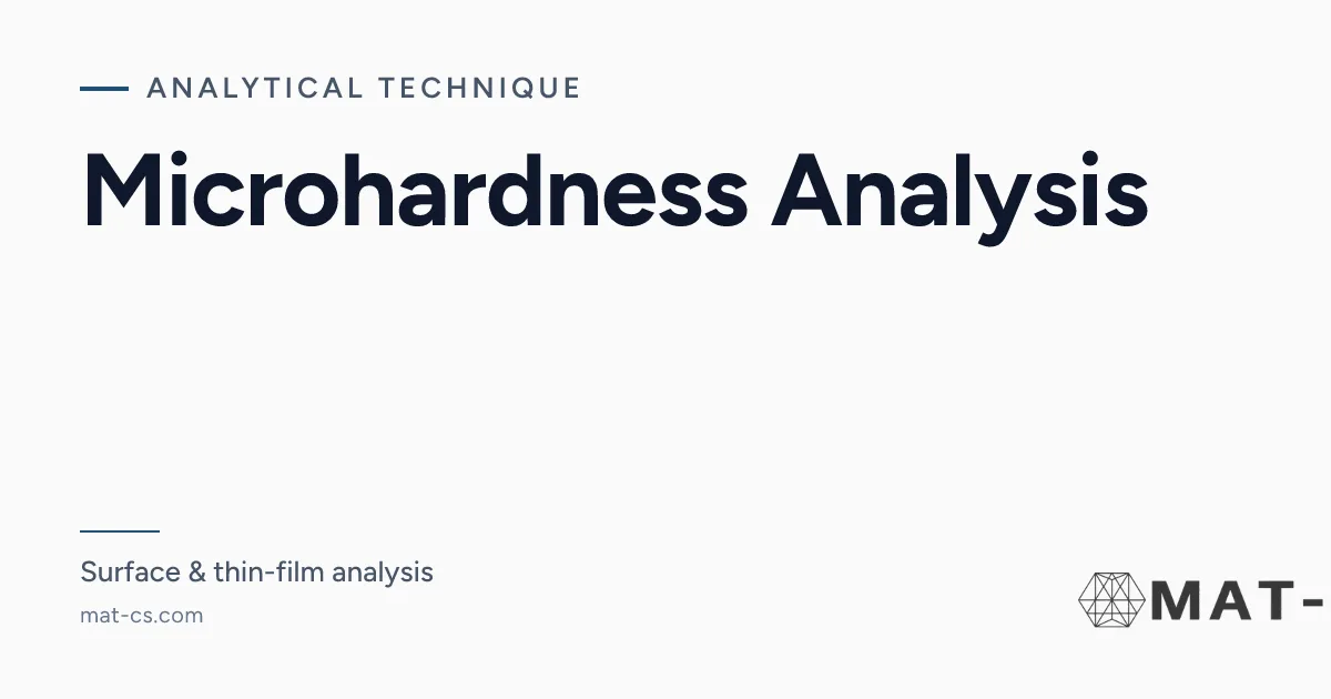 Microhardness Analysis | Materials Characterization Services