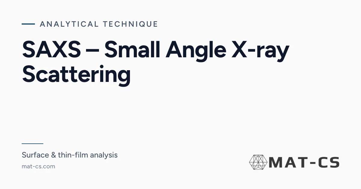 SAXS – Small Angle X-ray Scattering | Materials Characterization Services